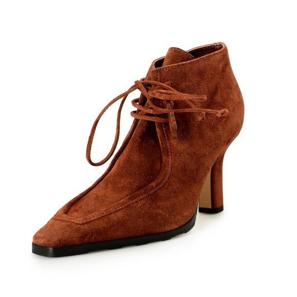 Burberry Women's Storm Bootie Leather Heeled Booties Boots Shoes US 8 EUR 38